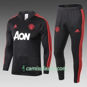 Manchester United Sweat de Treino Conjunto Preto 2018/19